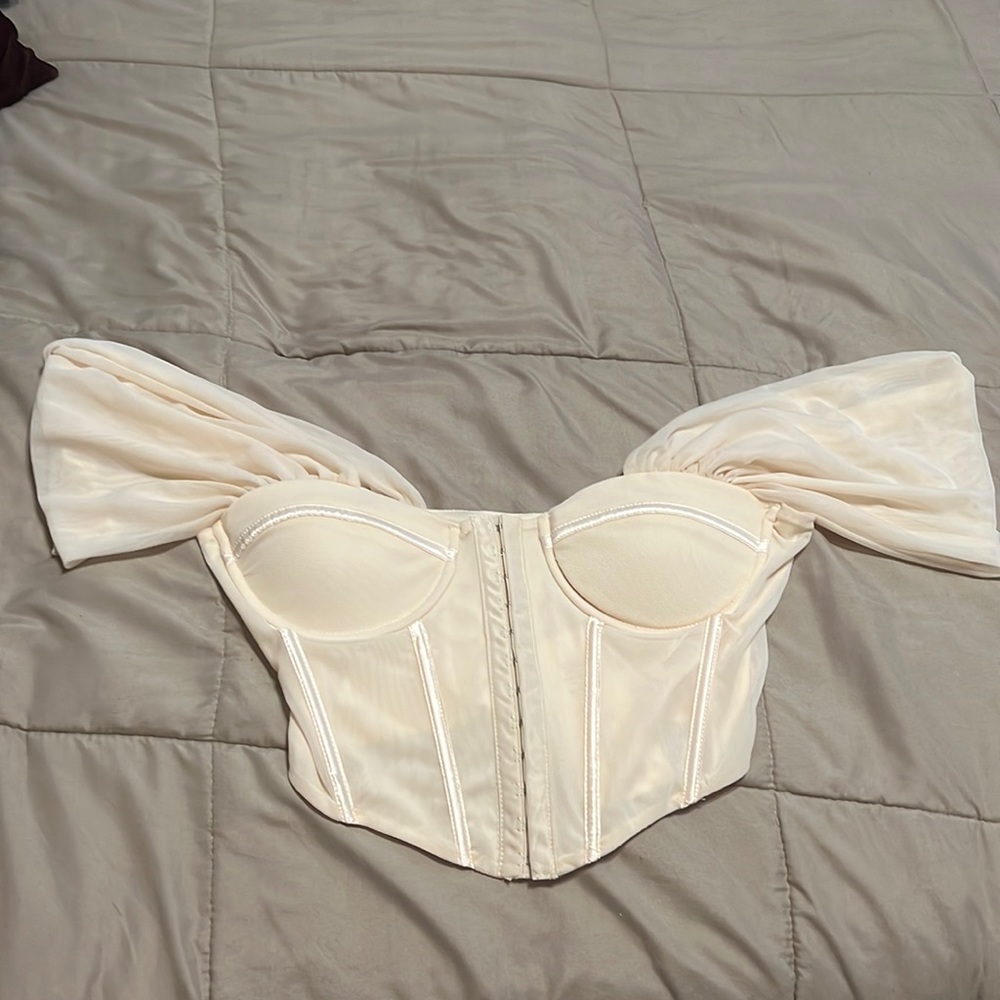Off the shoulder corset top